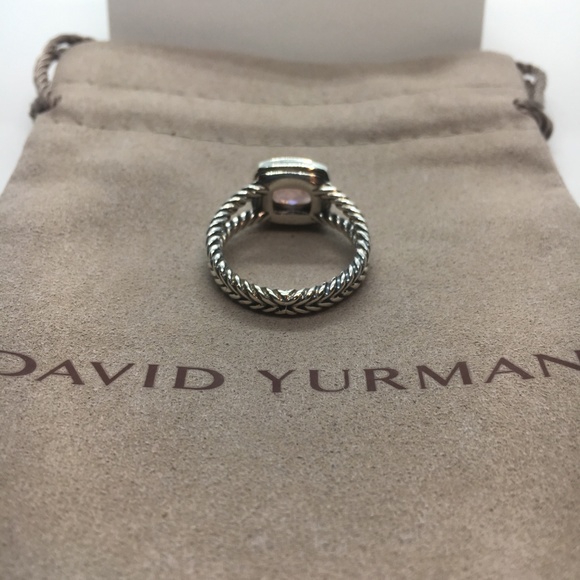 David Yurman Morganite Petite Albion RIng Size 7 - Picture 4 of 9